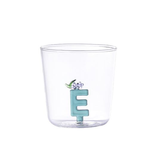 Verre lettre alphabet E