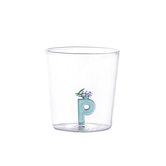 Verre lettre alphabet P