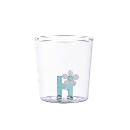 Verre lettre alphabet H