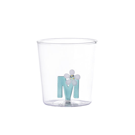 Verre lettre alphabet M