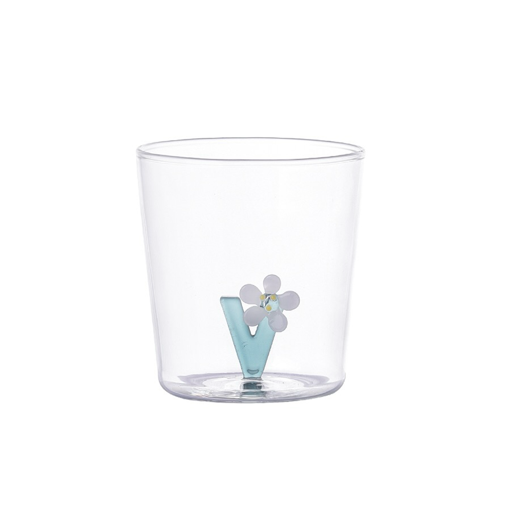 Verre lettre alphabet V