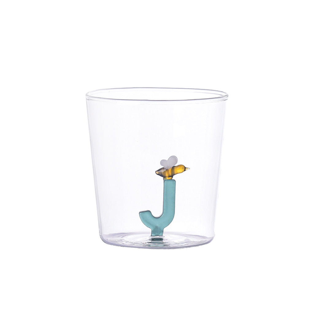 Verre lettre alphabet J