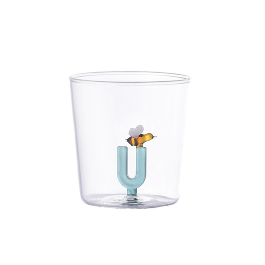 Verre lettre alphabet U