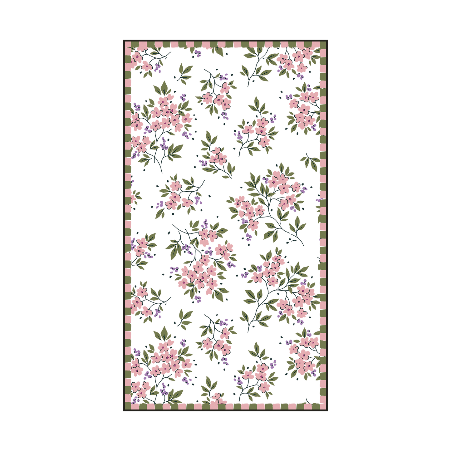 Serviettes en papier motif fleurs