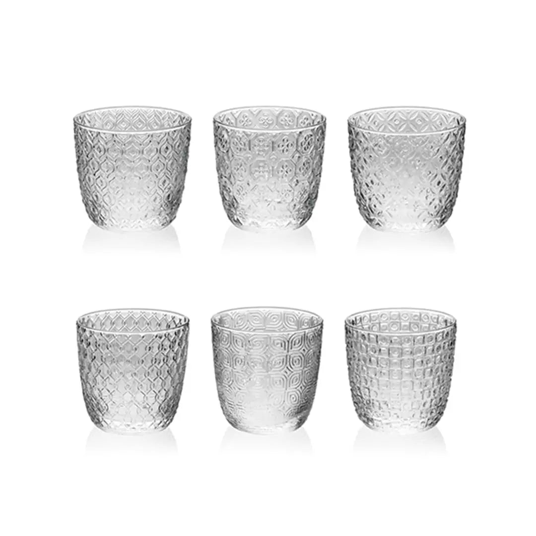 Set de 6 verres Sixties transparent