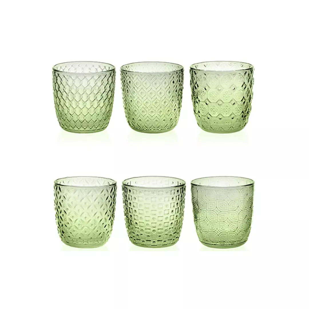 Set de 6 verres Sixties vert