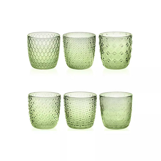 Set de 6 verres Sixties vert